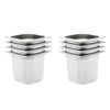 vidaXL R&eacute;cipients Gastronorm 8 pcs GN 1/6 150 mm Acier inoxydable