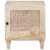 vidaXL Cabinet de chevet Beige 40 x 33 x 46 cm Bois d'acacia massif