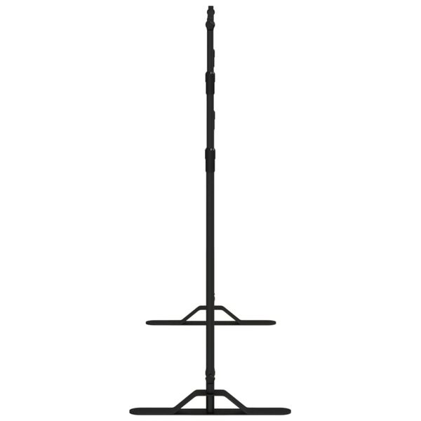 vidaXL Support de toile de fond noir 254x243 cm acier