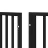 vidaXL Barri&egrave;re pour chien porte pliable 9 panneaux noir bois peuplier