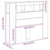 vidaXL T&ecirc;te de lit LED avec &eacute;tag&egrave;re Ch&ecirc;ne noir 120 x 18,5 x 103,5 cm