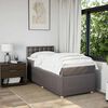 vidaXL Sommier &agrave; lattes de lit avec matelas Taupe 80x200 cm Tissu