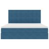 vidaXL Lit avec rangement et matelas Bleu fonc&eacute; 160 x 200 cm Velours