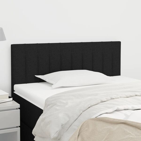 vidaXL T&ecirc;te de lit Noir 90x5x78/88 cm Tissu