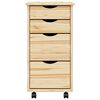 vidaXL Cabinet roulant avec bureau avec roue MOSS Vernis transparent