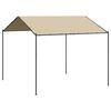 vidaXL Tente &agrave; auvent beige 4x4 m acier et tissu