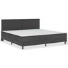 vidaXL Sommier &agrave; lattes de lit Gris fonc&eacute; Tissu 200x200 cm