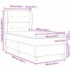 vidaXL Lit &agrave; ressorts avec matelas gris fonc&eacute; 90x190 cm Noir tissu