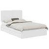 vidaXL Lit de Rangement Blanc 120 x 190 cm Bois d'ing&eacute;nierie