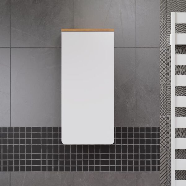 Trendteam Armoire murale de rangement Ciara Blanc et ch&ecirc;ne artisanal