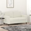 vidaXL Canap&eacute; &agrave; 2 places Cr&egrave;me 120 cm Velours