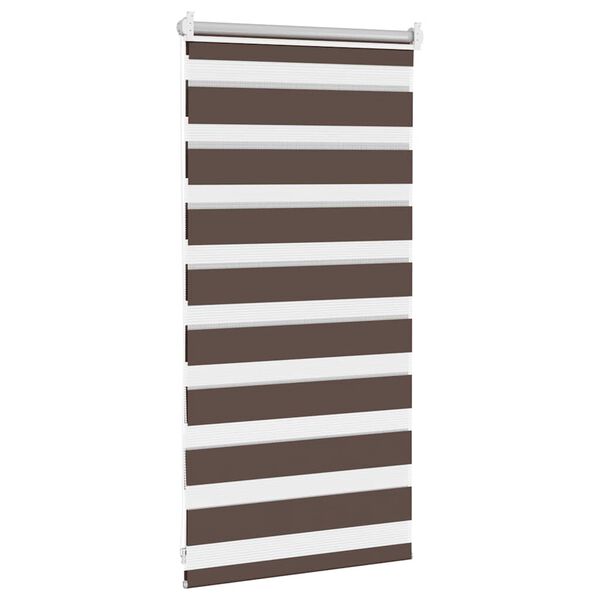 vidaXL Store v&eacute;nitien Zebra 40,9 x 100 cm, largeur du tissu 36,7 cm, couleur caf&eacute;