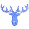vidaXL T&ecirc;te de Renne avec 140 LED Bleu 68 x 36,5 x 62,5 cm Acrylique
