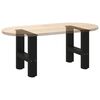 vidaXL Pieds de table basse Noir 2 pi&egrave;ces 40 x (30-31) cm Acier