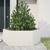 vidaXL Jardini&egrave;re blanc hexagone 138x120x45 cm acier