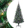 vidaXL Sapin de No&euml;l artificiel pr&eacute;-&eacute;clair&eacute; Vert 180 cm PVC et m&eacute;tal