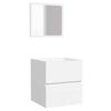 vidaXL Armoire de salle de bain avec miroir blanc bois d'ing&eacute;nierie