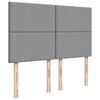vidaXL Sommier &agrave; lattes de lit avec matelas Gris clair 140x190cm Tissu