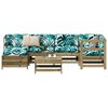 vidaXL Salon de jardin 7 pcs bois de pin impr&eacute;gn&eacute;