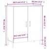 vidaXL Buffet ch&ecirc;ne fum&eacute; 69,5x34x90 cm bois d'ing&eacute;nierie