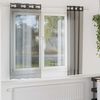 vidaXL Rideaux en voile avec &oelig;illets 2 pcs noir 140x175 cm