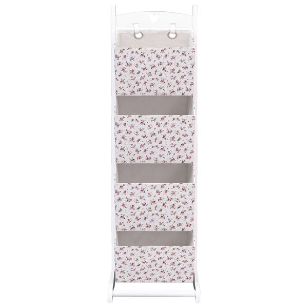 vidaXL Support &agrave; panier 4 niveaux Fleurs 35x35x125 cm Bois