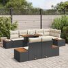 vidaXL Ensemble de salle &agrave; manger pour jardin 9 pcs Noir et Beige