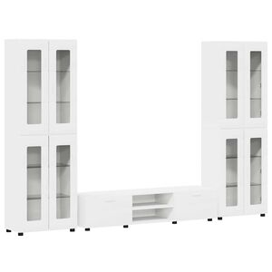 vidaXL Ensemble meuble TV FLORIN 3 pc Blanc Bois d'ing&eacute;nierie