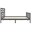 vidaXL Cadre de lit sans matelas gris 200x200 cm bois massif de pin