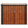 vidaXL Bo&icirc;te de Rangement de Jardin Marron 151,5 x 82 x 110,5 cm Acier