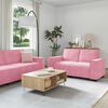vidaXL Ensemble de canap&eacute;s 3 pcs avec coussins Rose Velours