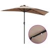 vidaXL Parasol de jardin Taupe 294 x 150 x 224 cm Polyester et Acier