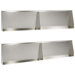 vidaXL Mur de sout&egrave;nement 4 pc 100 x 12 x 30 cm Acier inoxydable