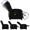 vidaXL Fauteuil de massage inclinable &eacute;lectrique Noir Tissu