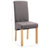 vidaXL Chaises &agrave; manger lot de 4 taupe tissu