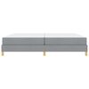 vidaXL Lit &agrave; ressorts avec matelas Gris clair 200 x 200 cm tissu