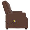 vidaXL Fauteuil de massage inclinable 2 places marron similicuir