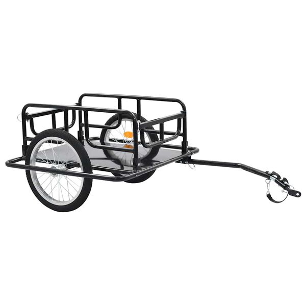 vidaXL Remorque de v&eacute;lo 130x73x48,5 cm acier noir