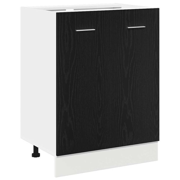 vidaXL Meuble Bas Chêne Noir 60x46x81,5 cm Bois Contreplaqué