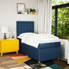 vidaXL Sommier &agrave; lattes de lit avec matelas Bleu 90x190 cm Tissu