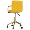 vidaXL Chaise pivotante de salle &agrave; manger Jaune moutarde Velours