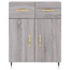 vidaXL Buffet sonoma gris 69,5x34x90 cm bois d'ing&eacute;nierie