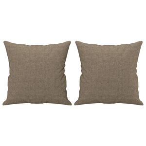 vidaXL Coussins d&eacute;coratifs lot de 2 Taupe 40x40 cm Tissu