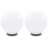 vidaXL Lampe &agrave; LED sous forme de boule 2 pcs Sph&eacute;rique 25 cm PMMA