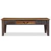 vidaXL Table basse Bois massif Vintage 118x60x40 cm