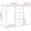 vidaXL Buffet ch&ecirc;ne artisanal 90x29,5x65 cm bois d'ing&eacute;nierie