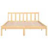 vidaXL Cadre de lit sans matelas bois massif 140x190 cm