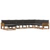 vidaXL Ensemble de canap&eacute;s d'ext&eacute;rieur 8 pc Naturel et noir