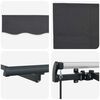vidaXL Auvent R&eacute;tractable Anthracite 400 x 200 cm tissu