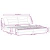vidaXL Cadre de lit sans matelas Hvar cr&egrave;me 200x200 cm tissu